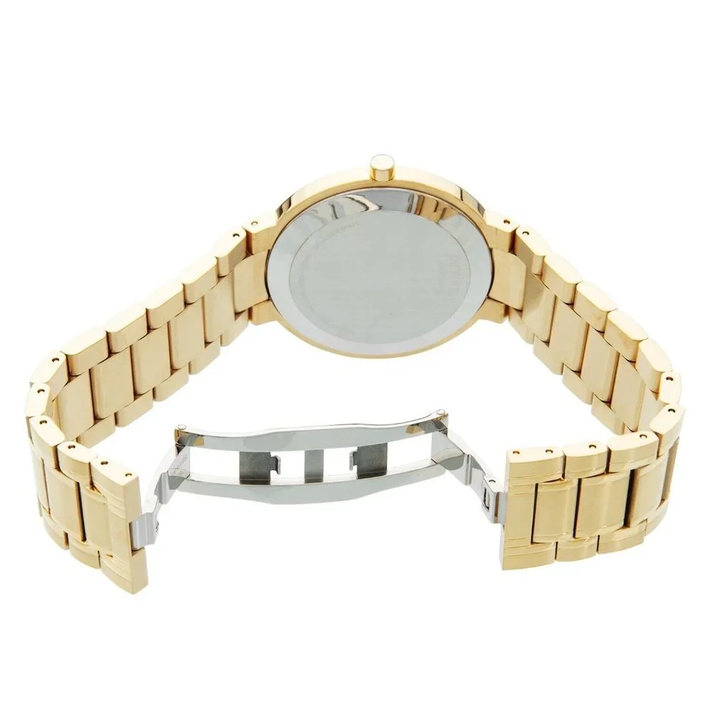 Movado Men's Black Dial Golden Watch